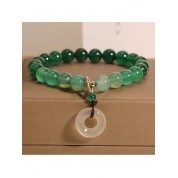 Elegant Gradient Green Agate Forest Bracelet