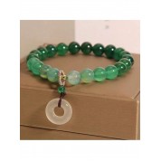 Elegant Gradient Green Agate Forest Bracelet