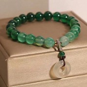 Elegant Gradient Green Agate Forest Bracelet