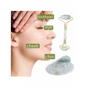 Natural Xiuyan Jade Facial Rolling Massager Set