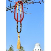 Elegant Holiday White Silk Tassel Necklace