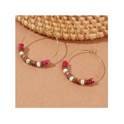 Bohemian Beach Resort Gemstone Hoop Earrings