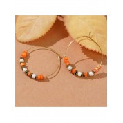 Bohemian Beach Resort Gemstone Hoop Earrings