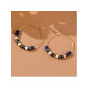 Bohemian Beach Resort Gemstone Hoop Earrings