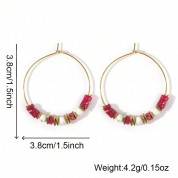 Bohemian Beach Resort Gemstone Hoop Earrings