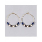 Bohemian Beach Resort Gemstone Hoop Earrings