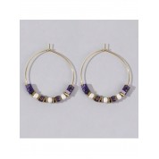 Bohemian Beach Resort Gemstone Hoop Earrings