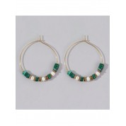 Bohemian Beach Resort Gemstone Hoop Earrings