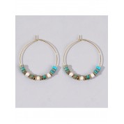 Bohemian Beach Resort Gemstone Hoop Earrings