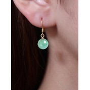 Elegant Green Jade & S925 Stud Earrings