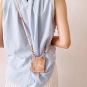 Marble Pattern Flip Phone Case Crossbody Bag