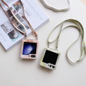 Marble Pattern Flip Phone Case Crossbody Bag