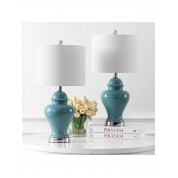 Classic Cottage Led Table Lamp In Jade Green