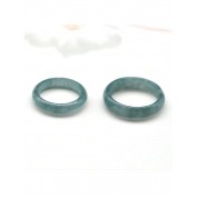 Natural Jade Smooth Circle Ring Unisex