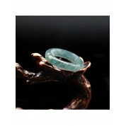 Natural Jade Smooth Circle Ring Unisex