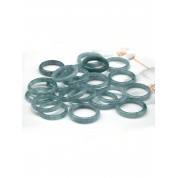 Natural Jade Smooth Circle Ring Unisex