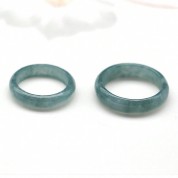 Natural Jade Smooth Circle Ring Unisex