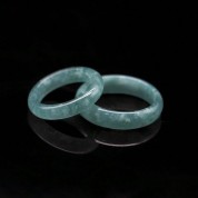 Natural Jade Smooth Circle Ring Unisex