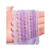 Natural Light Purple Jade Beads Strand