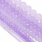 Natural Light Purple Jade Beads Strand