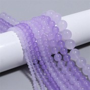 Natural Light Purple Jade Beads Strand