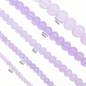 Natural Light Purple Jade Beads Strand