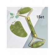 Green Gua Sha Board Set For Facial & Body Massage