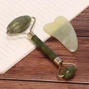 Natural Jade Roller & Gua Sha Set