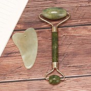 Natural Jade Roller & Gua Sha Set