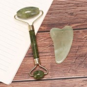 Natural Jade Roller & Gua Sha Set