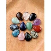 Teardrop Natural Stone Pendant For Diy Jewelry