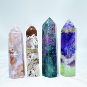 Jade Ruby Single Point Tower Healing Stone