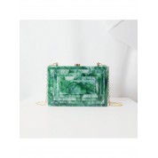 Jade Green Multi-layer Acrylic Evening Bag