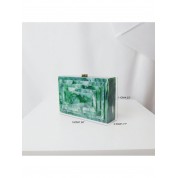 Jade Green Multi-layer Acrylic Evening Bag