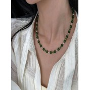 Vintage Chinese Style Resin Jade Necklace