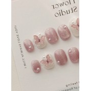 Jade Butterfly Design Diy False Nails