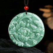 Natural Jade Pendant For Happiness And Luck