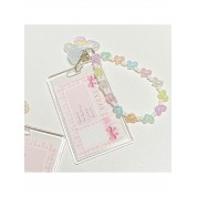 Crystal Butterfly Heart Keychain Card Holder