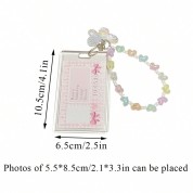 Crystal Butterfly Heart Keychain Card Holder