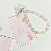 Crystal Butterfly Heart Keychain Card Holder