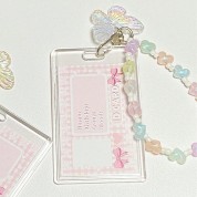 Crystal Butterfly Heart Keychain Card Holder