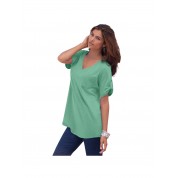 Roaman's Plus Size V-neck Boyfriend Tunic