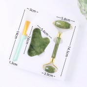 Natural Xiuyan Jade Roller Gua Sha Set