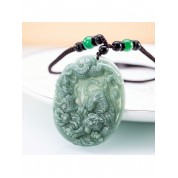 Personalized Green Jade Tiger Pendant Necklace