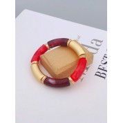 Retro Acrylic Bamboo Beaded Bracelet For Couples