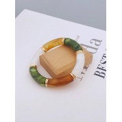 Retro Acrylic Bamboo Beaded Bracelet For Couples