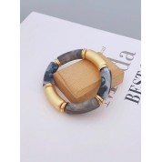 Retro Acrylic Bamboo Beaded Bracelet For Couples