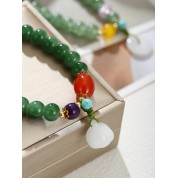 Elegant Handmade Crystal Jade Bracelets