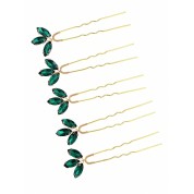 Elegant Green Jade Glass Hairpin Set