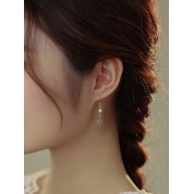 Versatile Vintage Hetian Jade Pearl Earrings